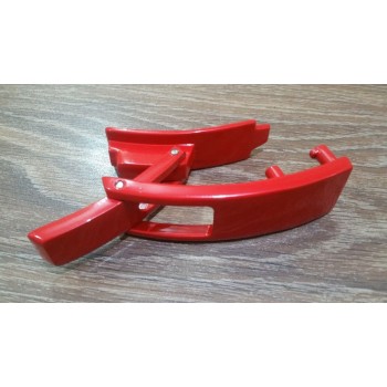 Lever Buckle Pewter Red